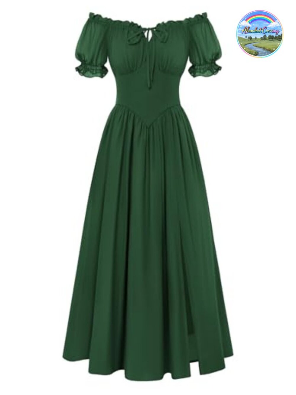 Off Shoulder Renaissance Corset Dress Milkmaid Chiffon Peasant
